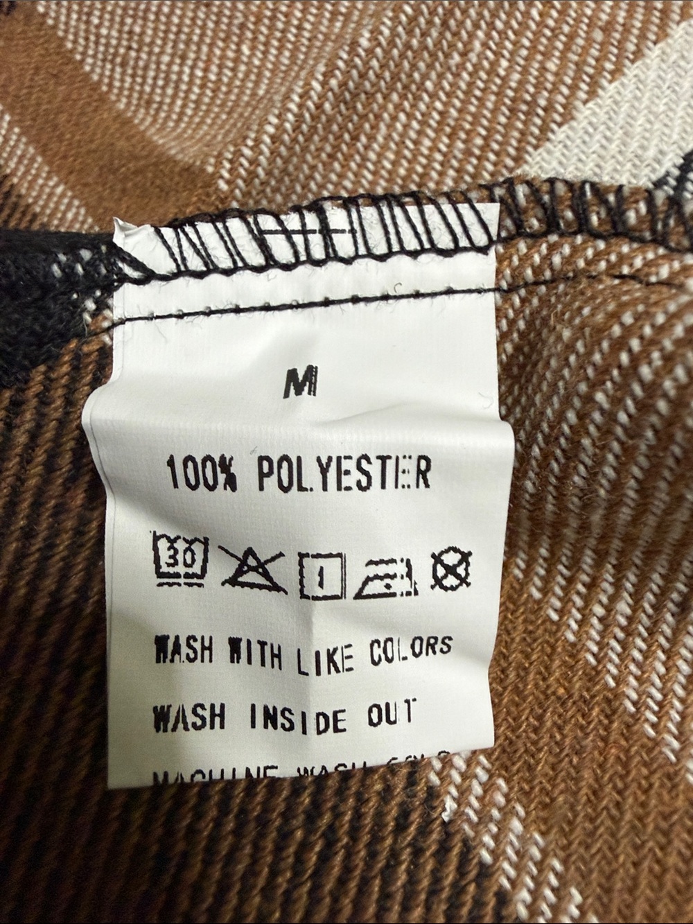 Plaid Open-Front Draped Lightweight Jacket - Brown, Black, Cream - Picture 3 of 3